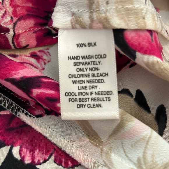 WHBM 100% silk button up top - Picture 8 of 9